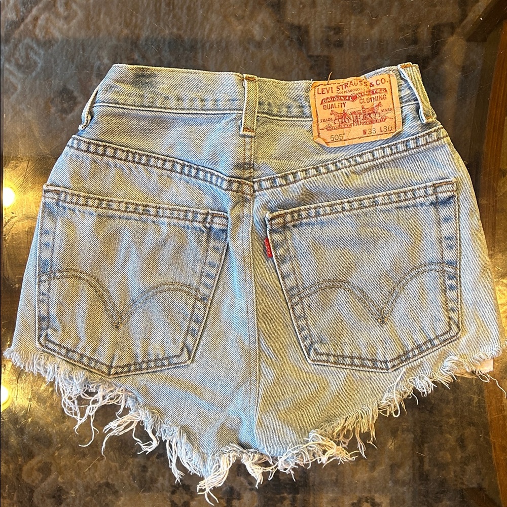 Levi's Vintage 505 Frayed Denim Shorts